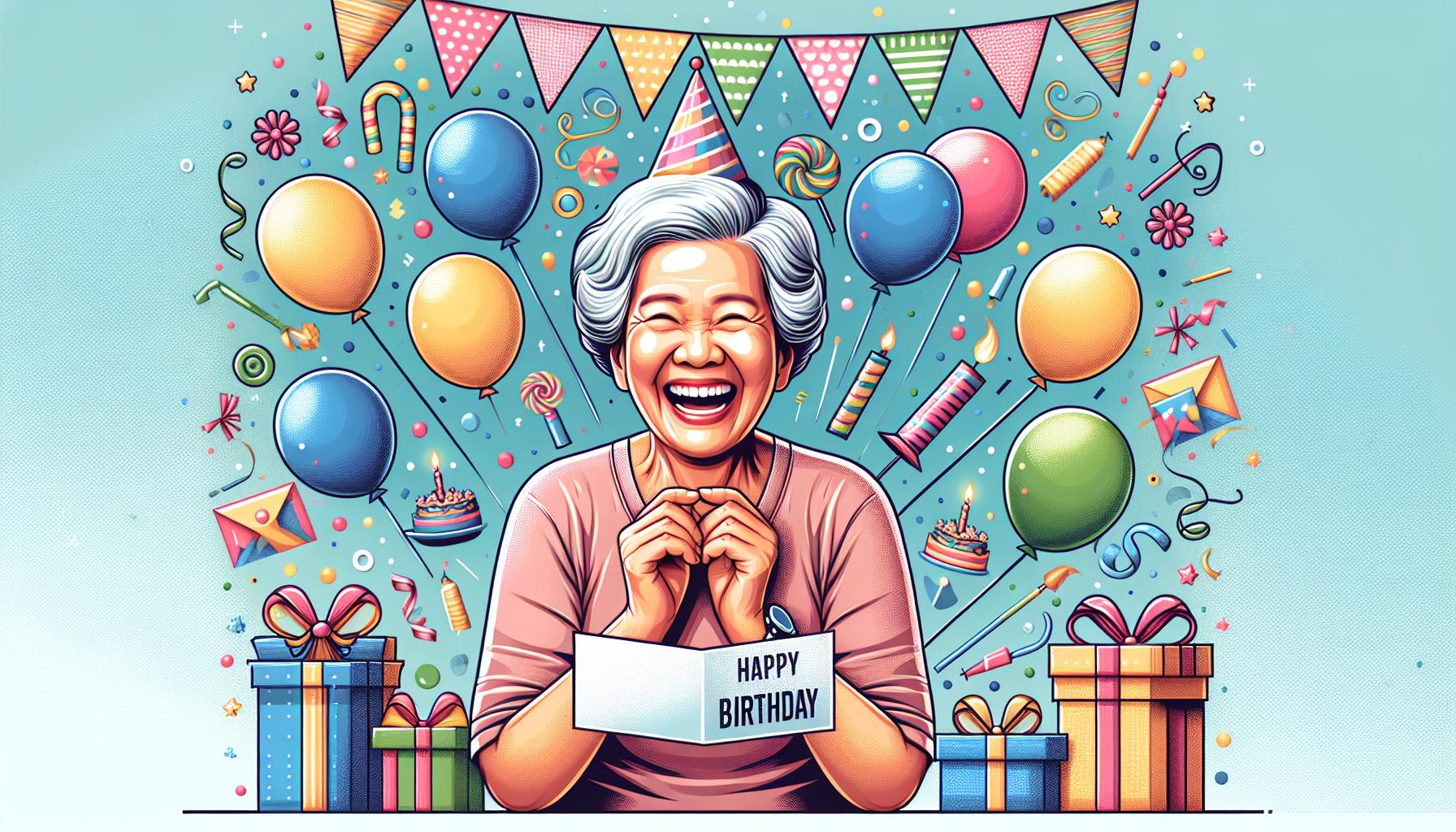 Crafting Vibrant Birthday Greetings for Your Young-at-Heart Grandmother