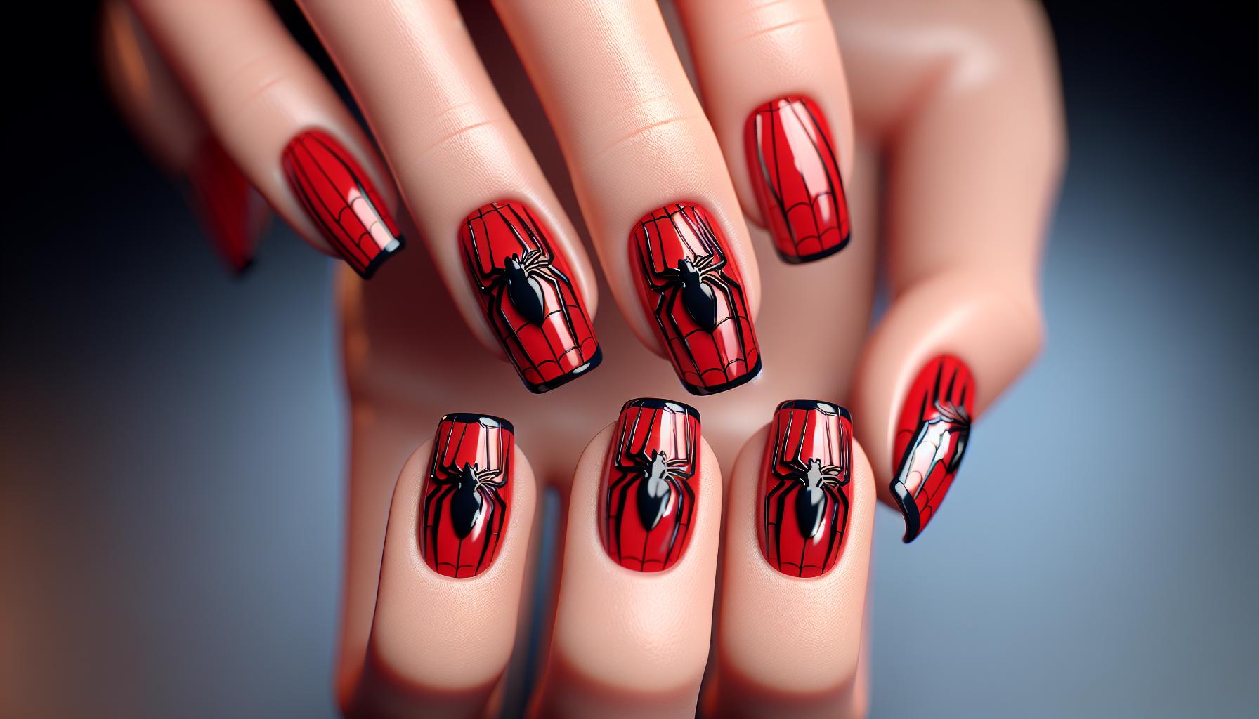 spiderman nail art | Superhero nails, Marvel nails, Nail art